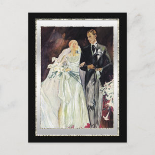Klassieke trouwkaart 'Save The Date' uit de jaren  Aankondigingskaart