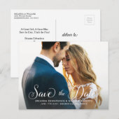 Klassieke trouwkaart 'Save the Date' Uitnodiging Briefkaart (Voorkant / Achterkant)