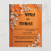 KLASSIEKE TROUWKAART UITNODIGING BRIEFKAART (Voorkant)