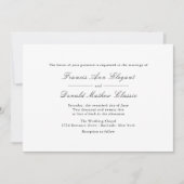 Klassieke trouwkaarten voor bruid en bruidegom kaart (Voorkant)