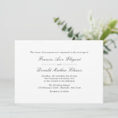 Klassieke trouwkaarten voor bruid en bruidegom kaart (Staand voorkant)