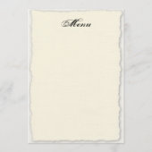 Klassieke trouwmenu-sjabloon met nep-deckle rand menu (Voorkant)