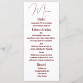 Klassieke trouwmenu sjabloon, modern, script menu (Voorkant)