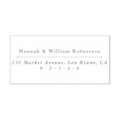 Klassieke Trouwnamen & Terugkeeradres Douane Zelfinktende Stempel (Design)