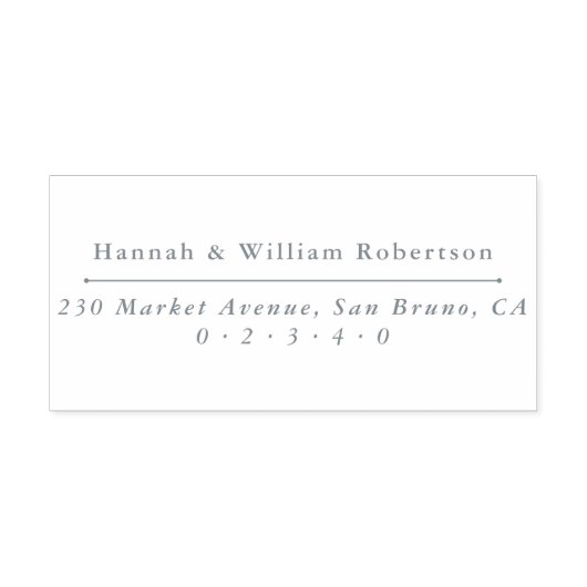 Klassieke Trouwnamen & Terugkeeradres Douane Zelfinktende Stempel (Design)