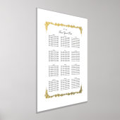 Klassieke Trouwtafel Grafiek Zitplan Goud Folie Afdrukken (Laagn)