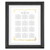 Klassieke Trouwtafel Grafiek Zitplan Goud Folie Afdrukken