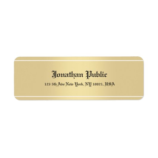 Klassieke Trouwtekst Kalligrafie Handschrift Goud Etiket (Voorkant)