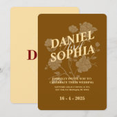 Klassieke trouwuitnodiging  kaart (Voorkant / Achterkant)