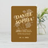 Klassieke trouwuitnodiging kaart (Staand voorkant)