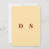 Klassieke trouwuitnodiging kaart (Achterkant)