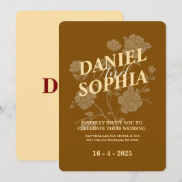 Klassieke trouwuitnodiging  kaart