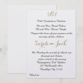 klassieke trouwuitnodiging kaart (Voorkant / Achterkant)