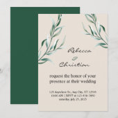 klassieke trouwuitnodiging kaart (Voorkant / Achterkant)