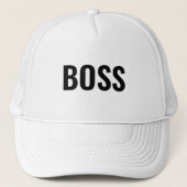 Klassieke Trucker Hat Met Bold BOSS Lettering Pet (Voorkant)