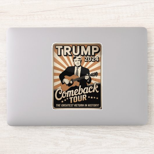 Klassieke TRUMP 2024 Rocks COMEBACK TOUR  Sticker (Computer)