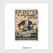 Klassieke TRUMP 2024 Rocks COMEBACK TOUR  Sticker (Vel)