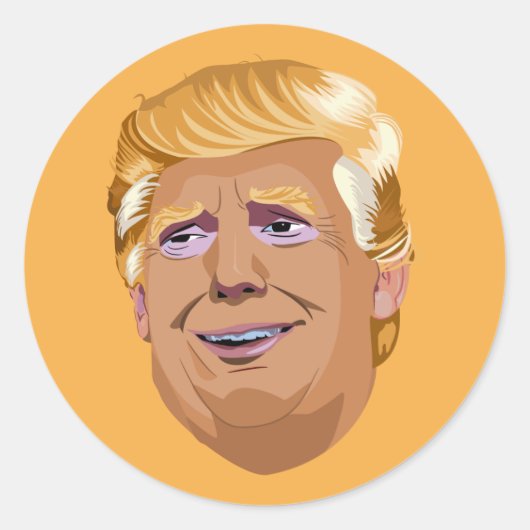 Klassieke Trump Ronde Sticker (Voorkant)