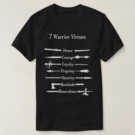 Klassieke TShirt met 7 Warrior-virtualisaties (Design voorkant)
