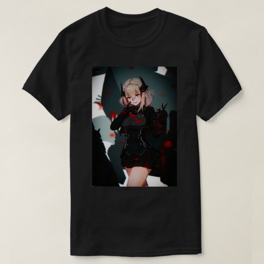Klassieke TShirt met azurstrook (Design voorkant)