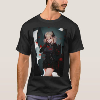 Klassieke TShirt met azurstrook