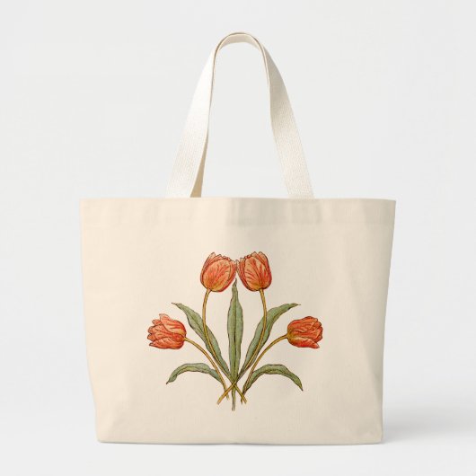Klassieke Tulp Morris Schilderijencollectie Grote Tote Bag (Voorkant)