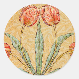 Klassieke Tulp Morris Schilderijencollectie Ronde Sticker