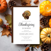 Klassieke Turkije Thanksgiving-diner Kaart