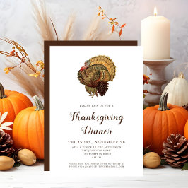 Klassieke Turkije Thanksgiving-diner Kaart