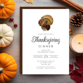 Klassieke Turkije Thanksgiving-diner Kaart
