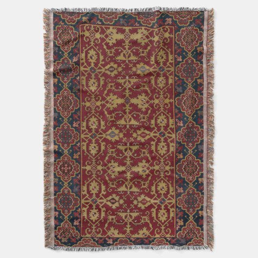 Klassieke Turkse Lotto Patroon Tapijt Print Deken (Voorkant Verticaal)