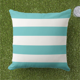 Klassieke turquoise turkoois brede horizontale str buitenkussen