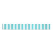  Klassieke turquoise & White Stripes Satijnen Lint (Voorkant)