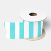  Klassieke turquoise & White Stripes Satijnen Lint (Spoel)