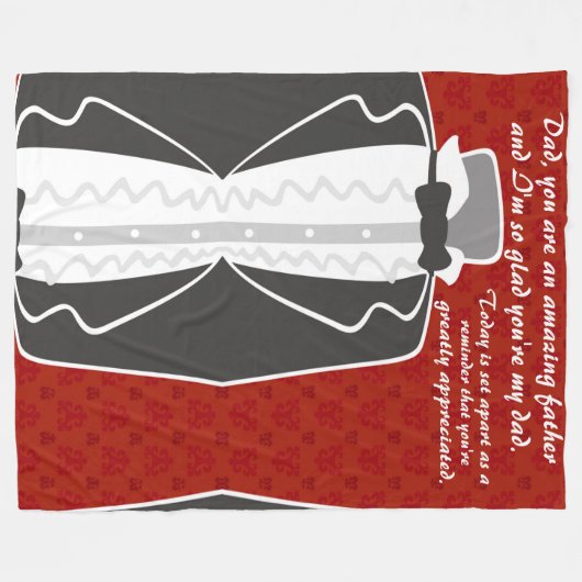 Klassieke Tuxedo personaliseer je een geweldige va Fleece Deken (Voorkant (Horizontaal))