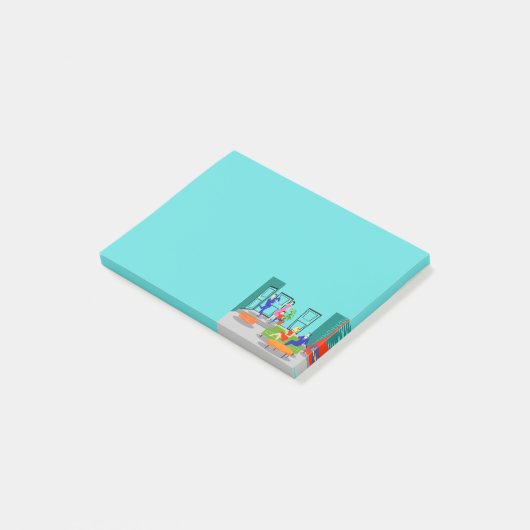 Klassieke TV Post-it Nota's van de Retro Post-it® Notes (Schuin)