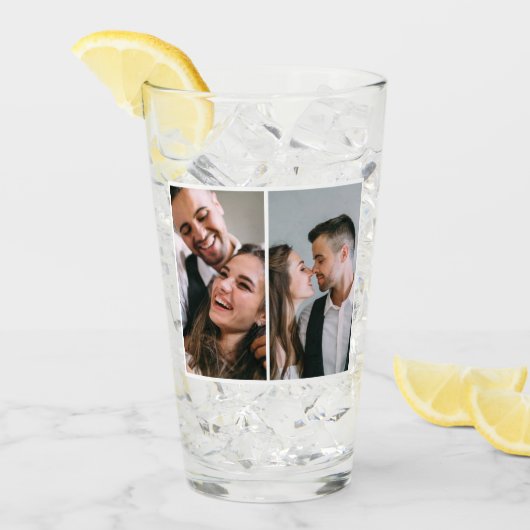 Klassieke twee Foto voor en achter Glas (Voorkant ijs)