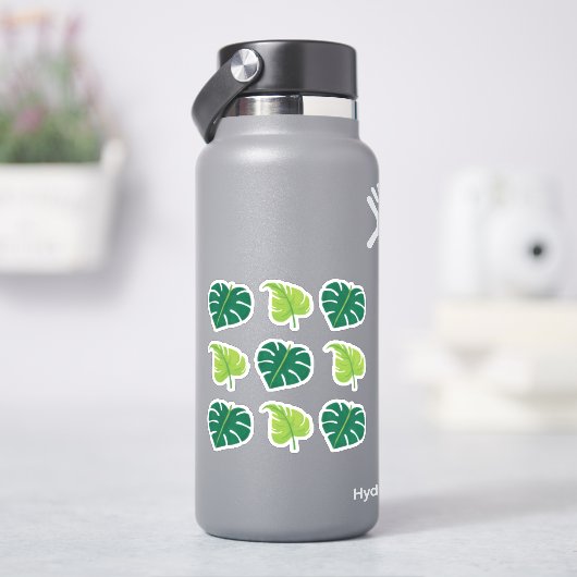 Klassieke twee getinte groene bladeren sticker (HydroFlask)