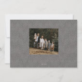 Klassieke tweed lijst zwart wit kerstfoto feestdagenkaart (Achterkant)