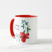 Klassieke tweekleurige Floral Gorgeous Coffee Mok (Voorkant links)