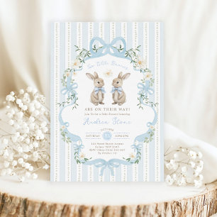 Klassieke Tweeling Jongens Baby Borrel Kaart