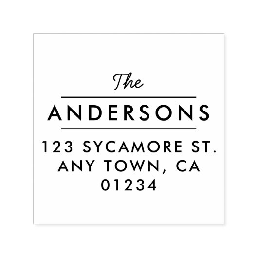 Klassieke Type Terugkeeradresstempel Zelfinktende Stempel (Design)