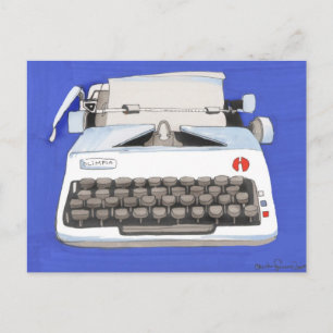 Klassieke typemachine briefkaart