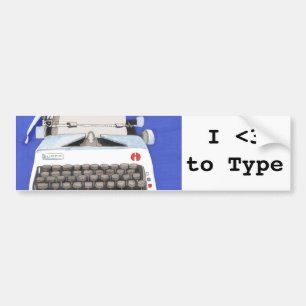 Klassieke typemachine bumpersticker