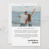 Klassieke Typografie 2 Fotobruiloft Bedankkaart (Achterkant)