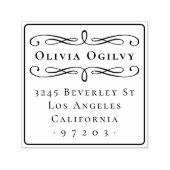 Klassieke Typografie Aangepaste Naam Retouradres Zelfinktende Stempel (Design)