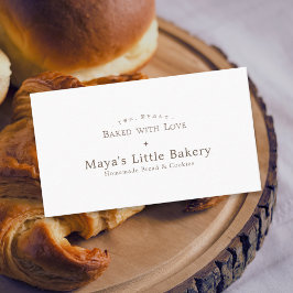 Klassieke typografie bakkerij banketbakkerij chef visitekaartje