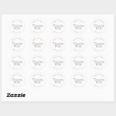 Klassieke typografie bakkerij bedankt ronde sticker (Vel)