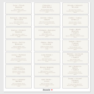 Klassieke typografie Beige Guest-Adresetiketten Sticker