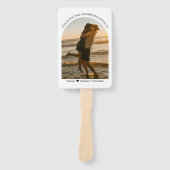 Klassieke typografie Dank u bruiloft boog foto Handwaaier (Voorkant)